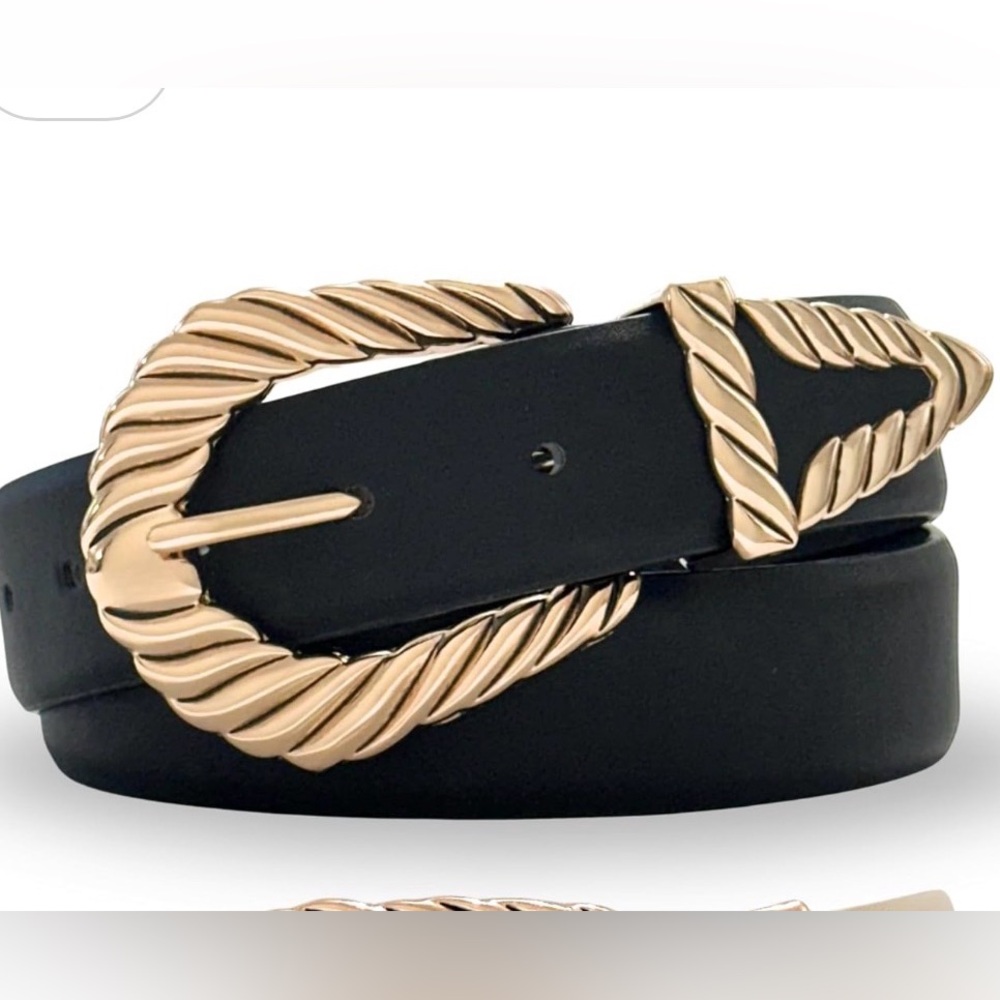 Country Western Fashion Cowgirl Belts for Women Chunky Gold Western Belt Buckle